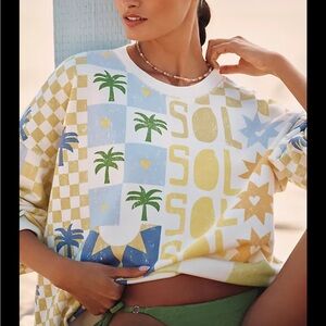 Anthropology Celadine Pullover Sweatshirt NWT